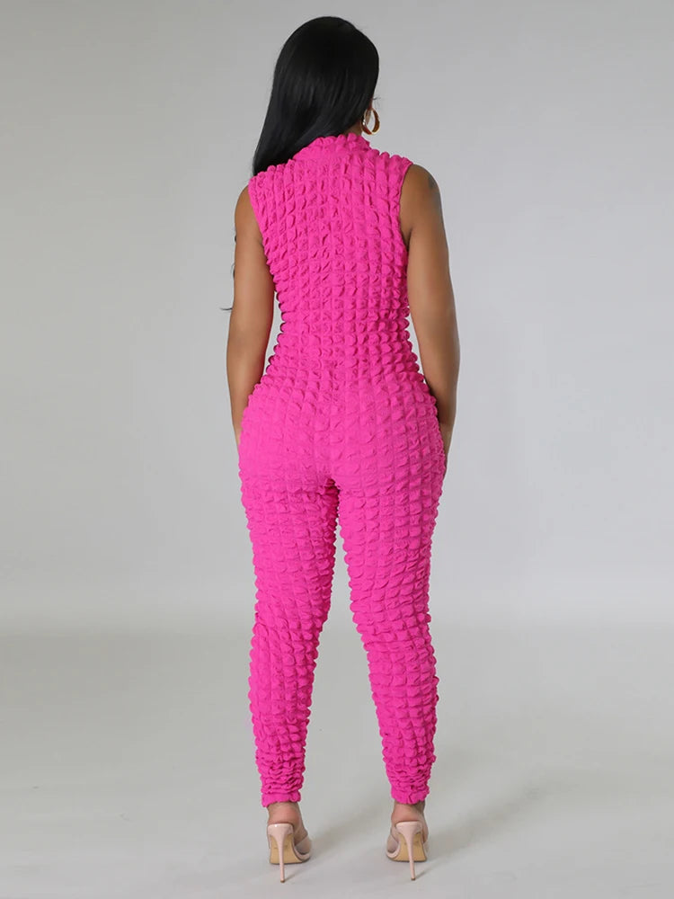 Sleeveless Zip Up Jumpsuit Women Chic and Elegant Woman Jumpsuit Sexy Tight Jumpsuit Full Body Ladies Wholesale Dropshipping Badiee Stylez