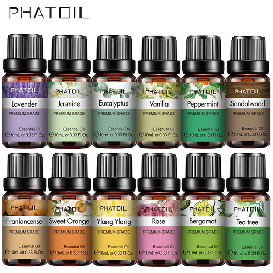 10ml Lavender Essential Oils Pure Natural for Diffuser humidifier Aromatherapy Jasmine Vanilla Aroma Oil for Skin Care, DIY Soap - Badiee Stylez