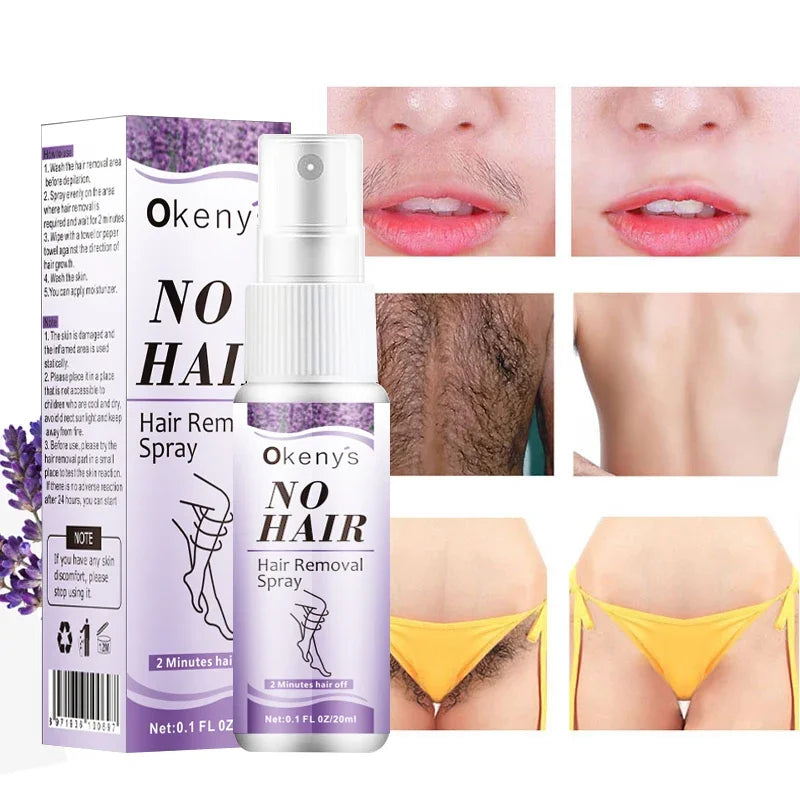 Permanent, painless hair removal spray, axila, legs, arms, hair remover, hair growth inhibitor, nutritious repair, body care