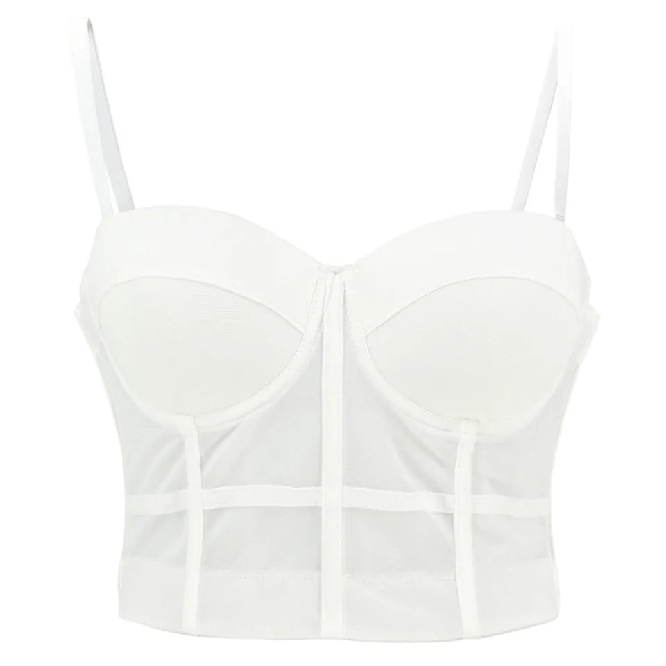 Women's tight bra, sexy fishbone Camisole, with integrated back shaping bra underwear