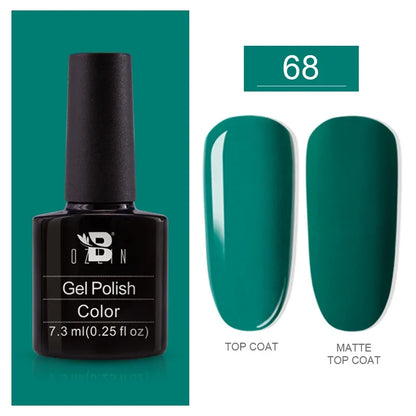 AWStorG15ml 2 IN 1 Crystal Top Coat Transparent Soak Off UV LED Nails Art Manicure Gel Nail Polish Varnishes Primer Function Gel 7.3ml color gel 68