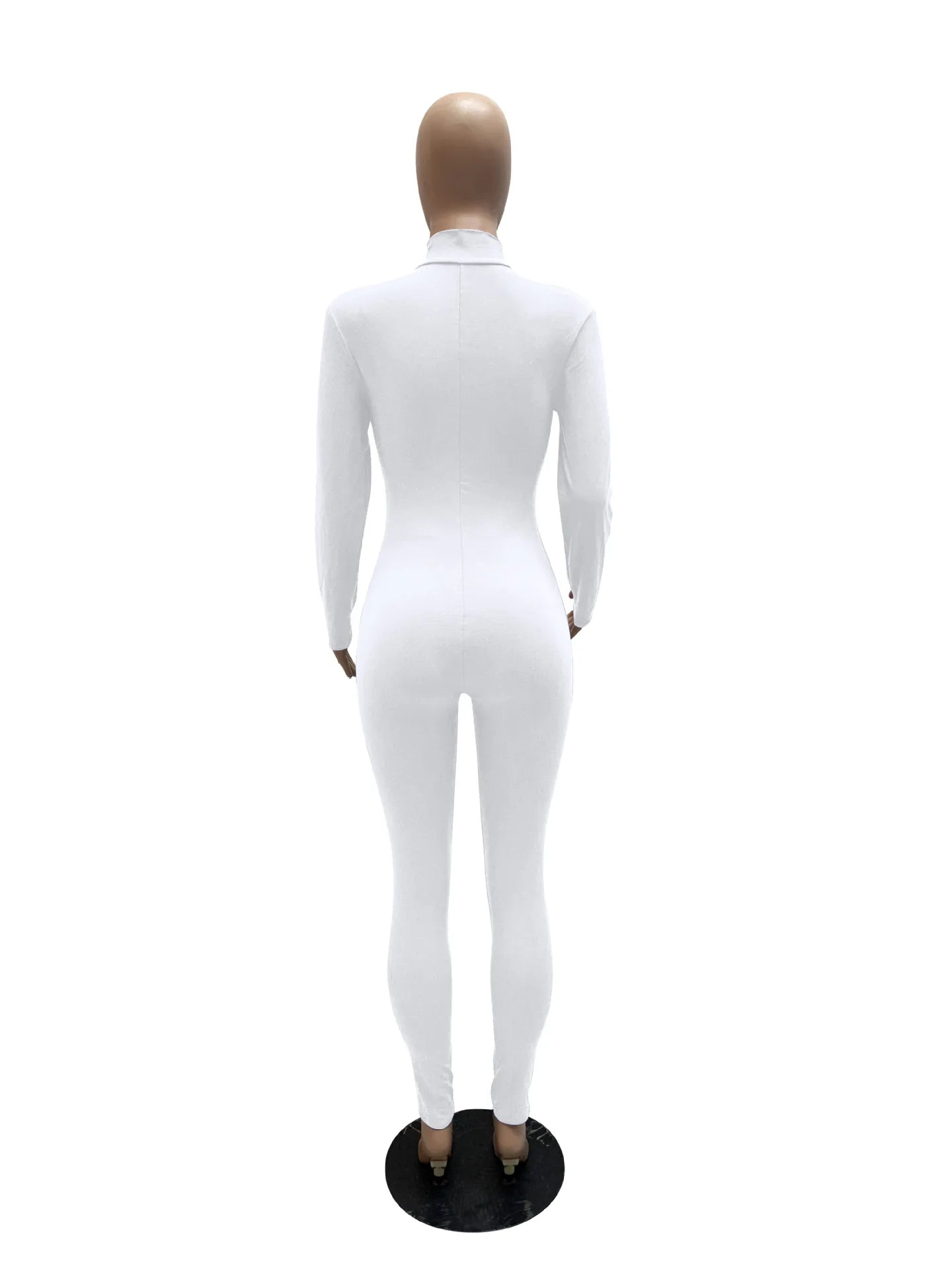 Women's Bodycon One-piece Jumpsuit Long Sleeved Big Zipper Female Casual Sport Workout Skinny Activity Wear Overalls Tops Badiee Stylez