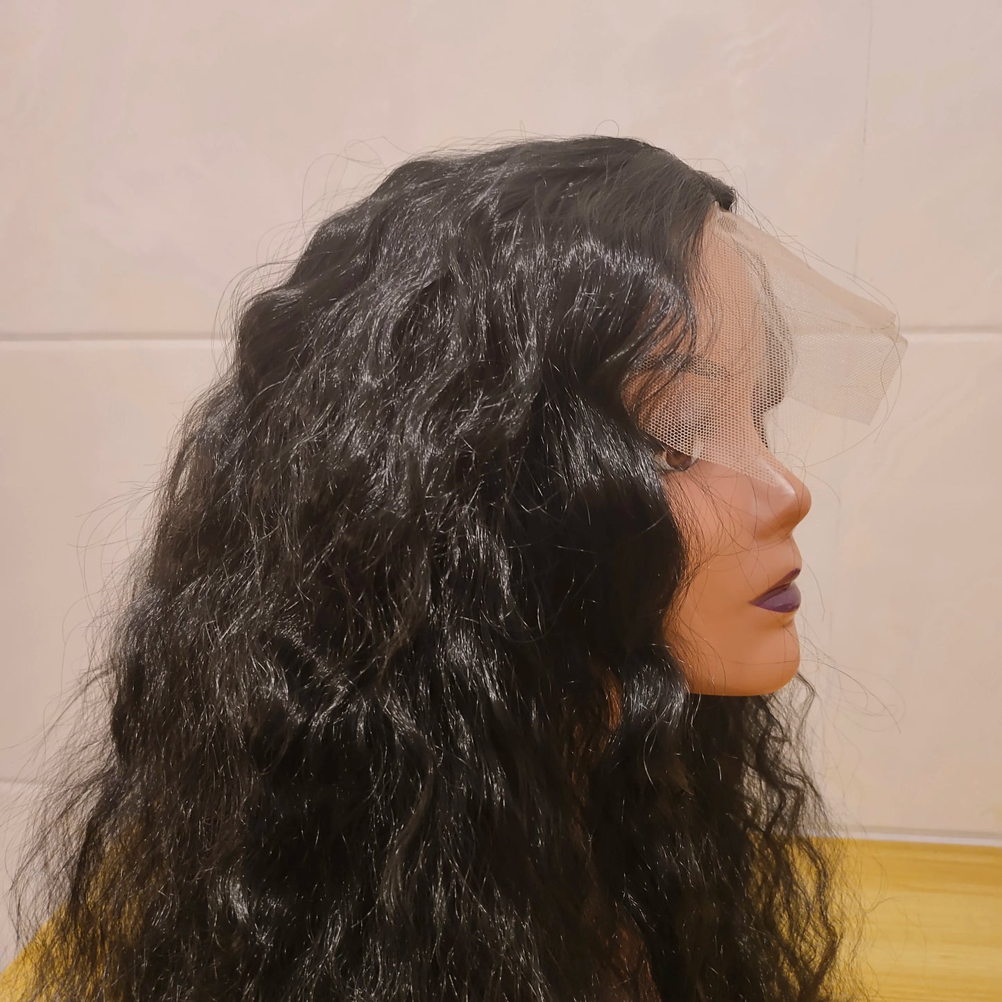 Elegant straight synthetic tied wig with 13x4 pre combed thermal resistance fiber, suitable for women, no need for glue, 180% de