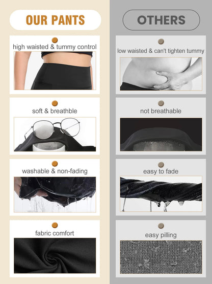 Women's High-Waisted Yoga Pants Plus Size Butt-Lifting Workout Leggings with Pockets Elastic Activewear for Gym & Running