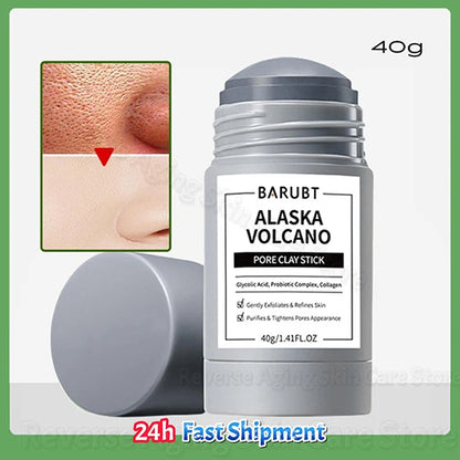 Alaska Volcano Mask Mugwort Cleansing Mask Stick Shrink Pores Acne Deep Blackhead Remover Facial Cleansing Moisturizing Mask 40g 1pc-ALASKA VOLCANO