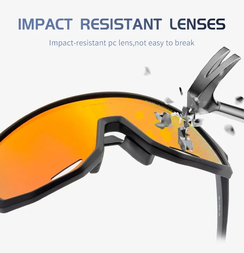 Kapvoe Sports UV400 Glasses New Polarized Cycling Sunglasses for Man MTB Running Outdoor Hiking Glasses Eyewear Bicycle Goggles