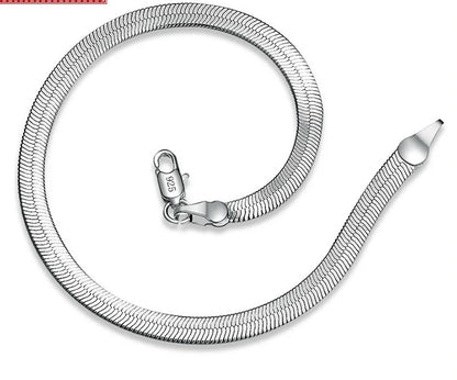 New High quality 925 Sterling Silver 4MM Women Men chain Male Twisted Rope Bracelets Fashion Silver Jewelry BS6MM