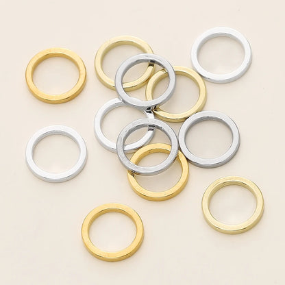 10/20Pcs/Pack 14K/18K Gold Color Plated Close Jump Rings Split Rings Connector for Jewelry Necklace Making Accessories