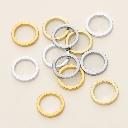10/20Pcs/Pack 14K/18K Gold Color Plated Close Jump Rings Split Rings Connector for Jewelry Necklace Making Accessories