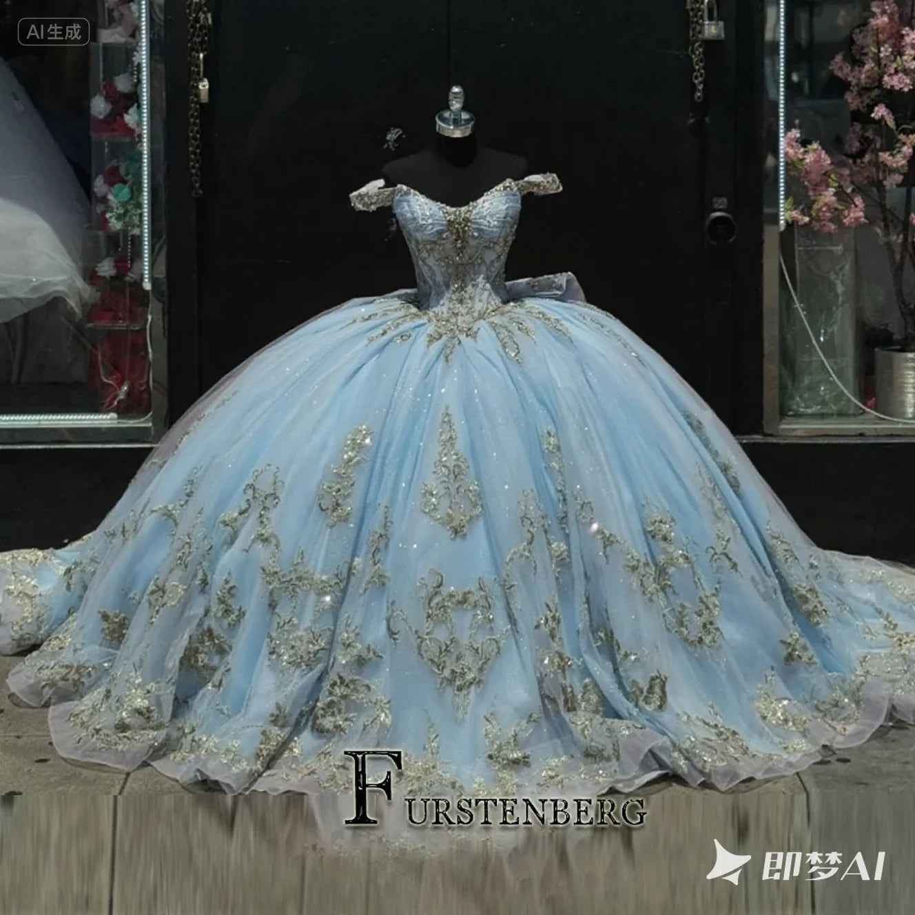 FURSTENBERG Baby Pink 15 Years Quinceneara Dress Bow Bead Cape Formal Party Dress 15 year old quinceanera dresses Customized Badiee Stylez