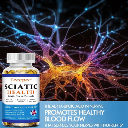 Sciatic Nerve Health Support Supplement with PEA, Vitamin B Complex, Alpha Lipoic Acid for Muscles Joints Sleep Nerve Support