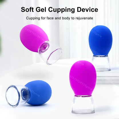 Silicone Face Massager Vacuum Eye Skin Face Lifting Facial Cups Anti Cellulite Jar Anti-Wrinkle Cupping Therapy Beauty Tool