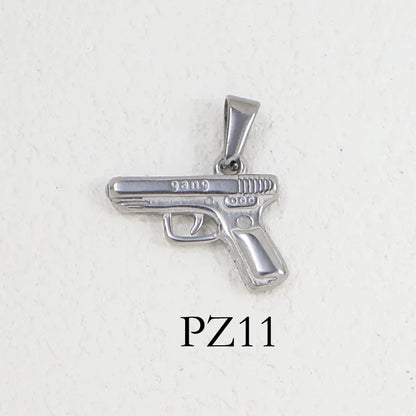 RHYSONG Geometric Stainless Steel 18K Gold Plated Snake Cross Palm Conch Mushroom Pistol Pendant For Women Diy Findings Jewelry 11-SV