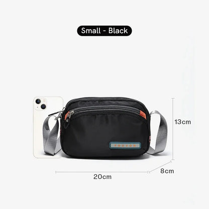 Fouvor Women Shoulder Bag Trend 2025 Nylon Small Crossbody Bag Fashion Sports Waterproof High End Messenger Bags Ladies 2587-19 Black