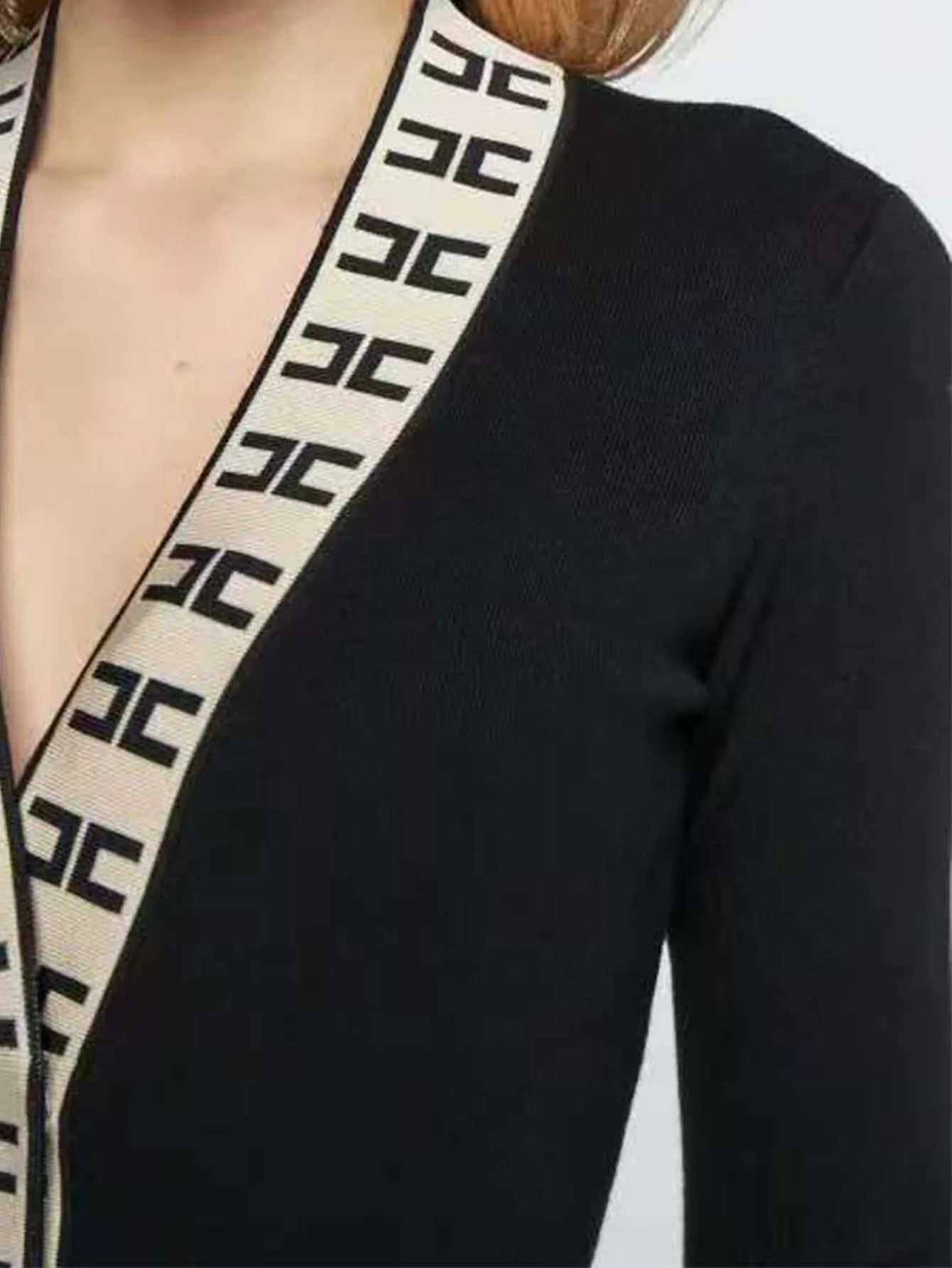 Women's Casual Dress V-neck Knit Elegant Long Sleeve Waisted Slim Fit Women Dresses Black Free Size Badiee Stylez