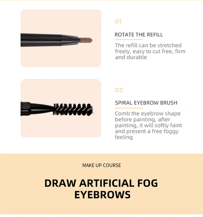 Makeup for Women Waterproof Eyebrow Enhancer Pen with Double Head Pencil and Brush Long Lasting Eye Brow Cosmetics Easy to Wear