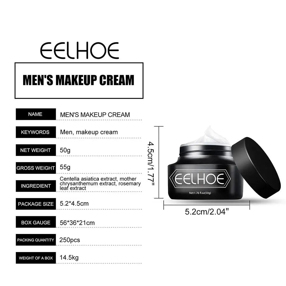 Men's Makeup Cream Acne Mark Concealer for Hydrating Moisturizing Oil Control Pore Shrinkage Firming Male Facial Skin Care
