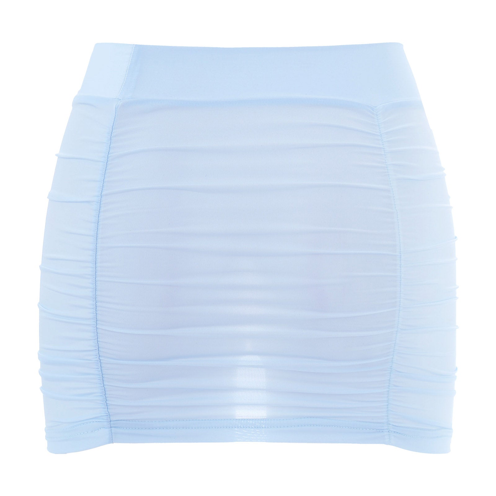 Womens Sexy Bodycon Mini Skirt Ruched Elastic Bands Semi-Sheer Skirt Hip Wrap Lingerie Nightwear Pencil Pole Skirt for Nightclub