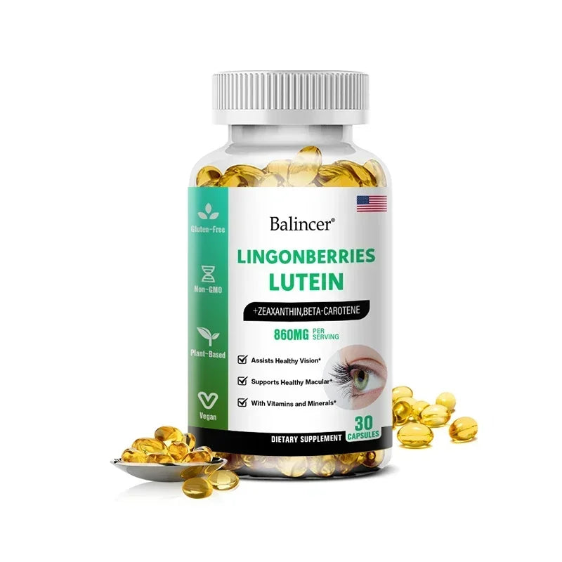 Balincer Lutein Capsules with Zeaxanthin, Vitamin, Dietary Supplement for Eye Health Support, 120/60/30 Easy-to-Swallow Softgels 30 count-1 bottle