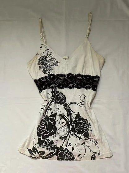 Harajuku T shirt Crop Top Women Clothes Streetwear Vintage Summer Sling Kpop Camis Femme Punk Sexy Tank Tops Aesthetic T shirts Badiee Stylez