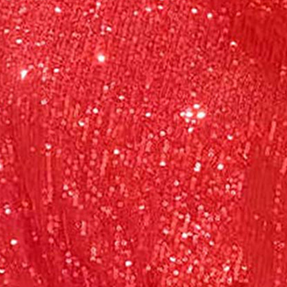 2024 New Fashion Women´s Autumn Sequin Party Dress, Sparkle Long Sleeve Round Neck Short Cocktail Dress with Belt Badiee Stylez