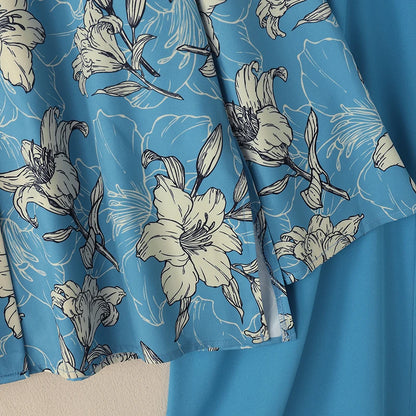 ZANZEA Autumn Vintage Pant Sets Women Fashion 2 Piece Outfits 2025 Elegant Long Sleeve Print Tops and Elastic Waist Pants 2pcs Badiee Stylez