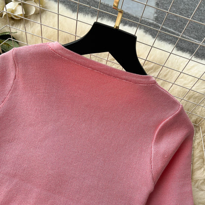 SINGREINY Casual Two Piece Sets Women Summer O Neck Top Elastic Waist Long Skirt Fashion Office Lady Korean Knit Suit