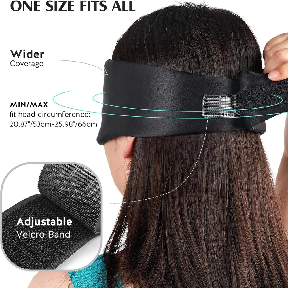 100% Mulberry Silk Sleeping Mask Eyepatch Blocking Light Eyemask Soft Padded Travel Sleeping Aid for Sleep Patch Slaapmasker Badiee Stylez