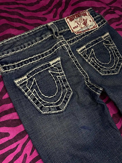 Buddha Statue Pocket Embroidery Low Waist Jeans Hip-hop Punk Street Fashion Washed Casual Jeans Women's Clothing 1