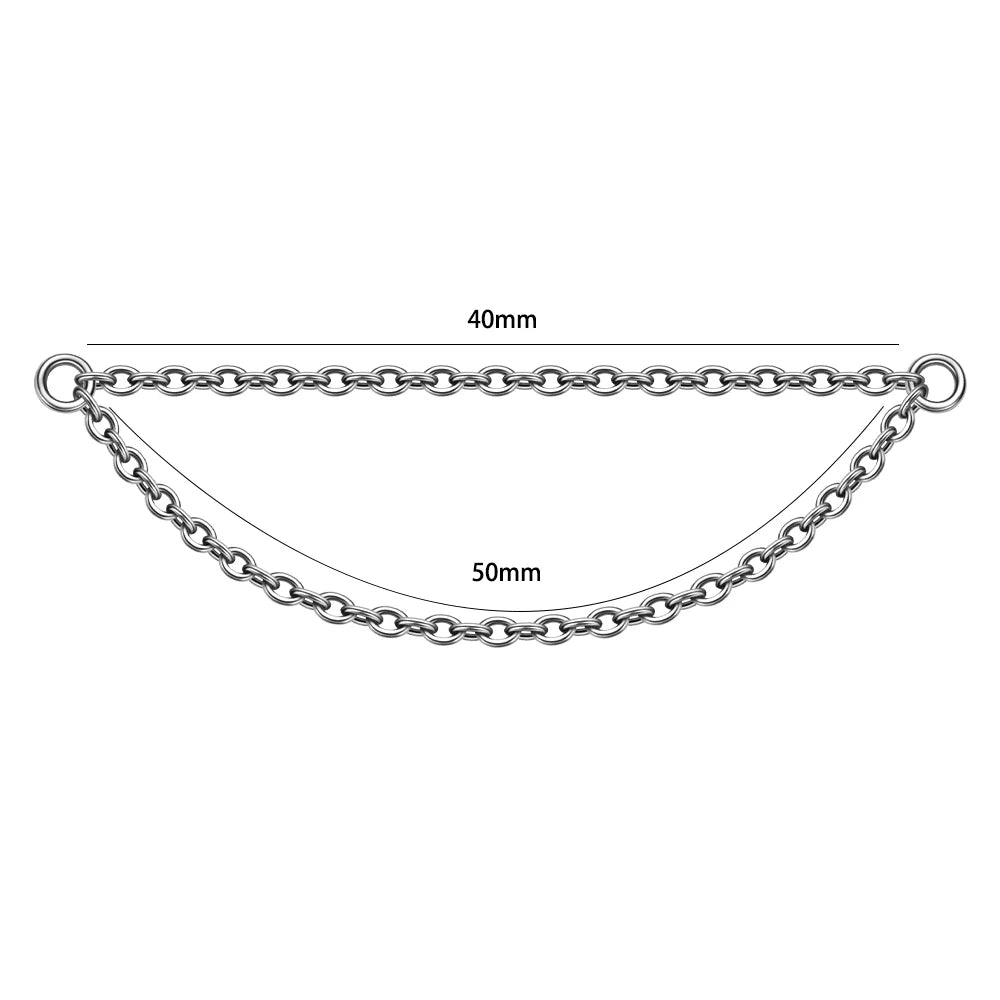 Dreamlee ASTM G23 Titanium Connector Chain For Nose Ring Hoop Clicker Cartilage Helix Body Piercing Jewelry Accessory Q CHINA