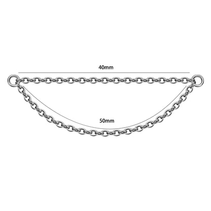 Dreamlee ASTM G23 Titanium Connector Chain For Nose Ring Hoop Clicker Cartilage Helix Body Piercing Jewelry Accessory Q CHINA