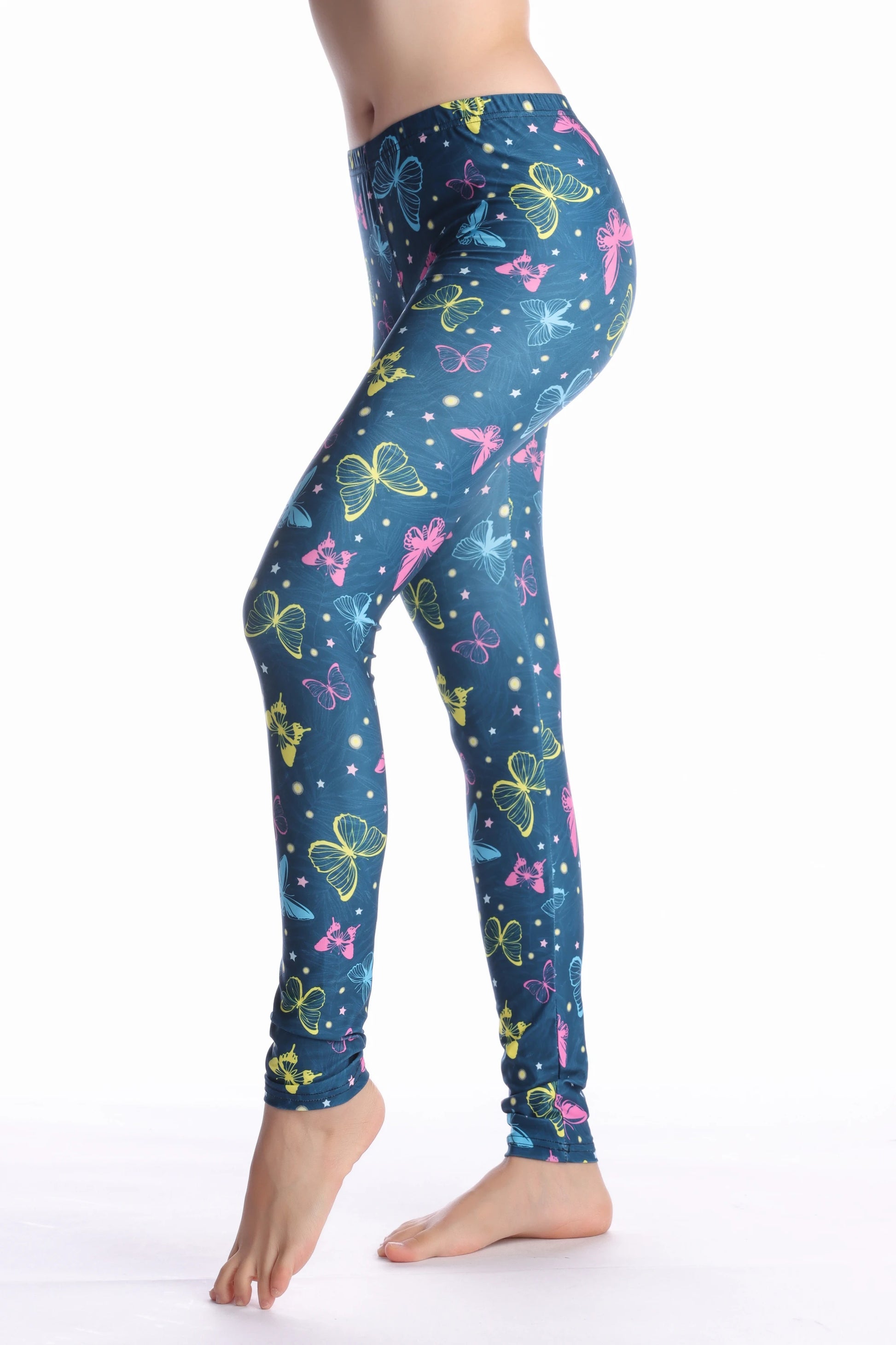Women Leggings High Waist Cartoon Comic Beauty Print Trousers Soft Female Casual Elastic Pant