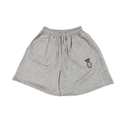 Loose Shorts Solid Pants For Women Streetwear Summer Clothes Cute Bear Printed Ropa De Mujer Elastic High Waist Casual Trousers
