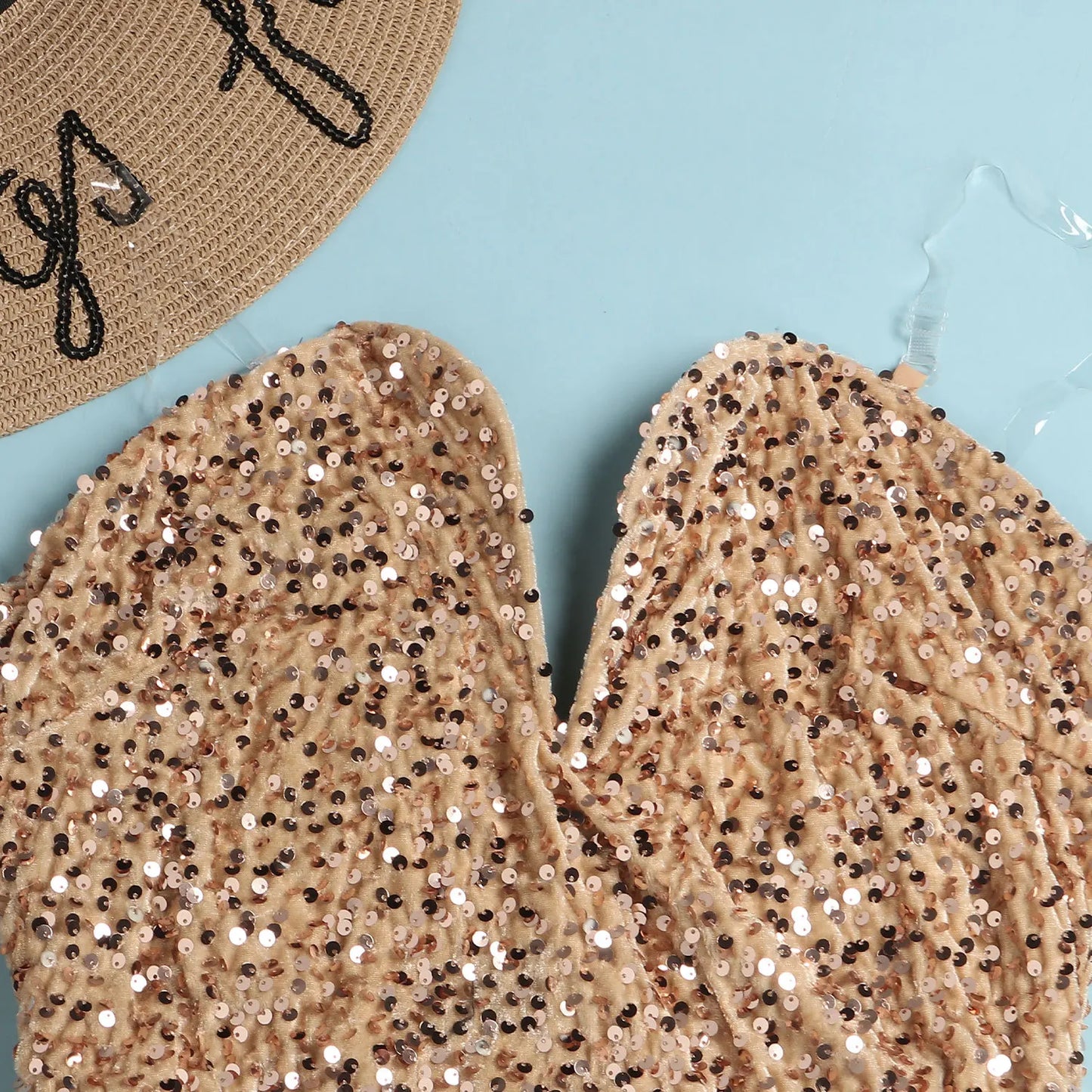 Women's Elegant Sequined Feather Slim Patchwork Bodysuits Spring Summer New Sexy Bodysuits Women Long Sleeve Backless Bodysuits