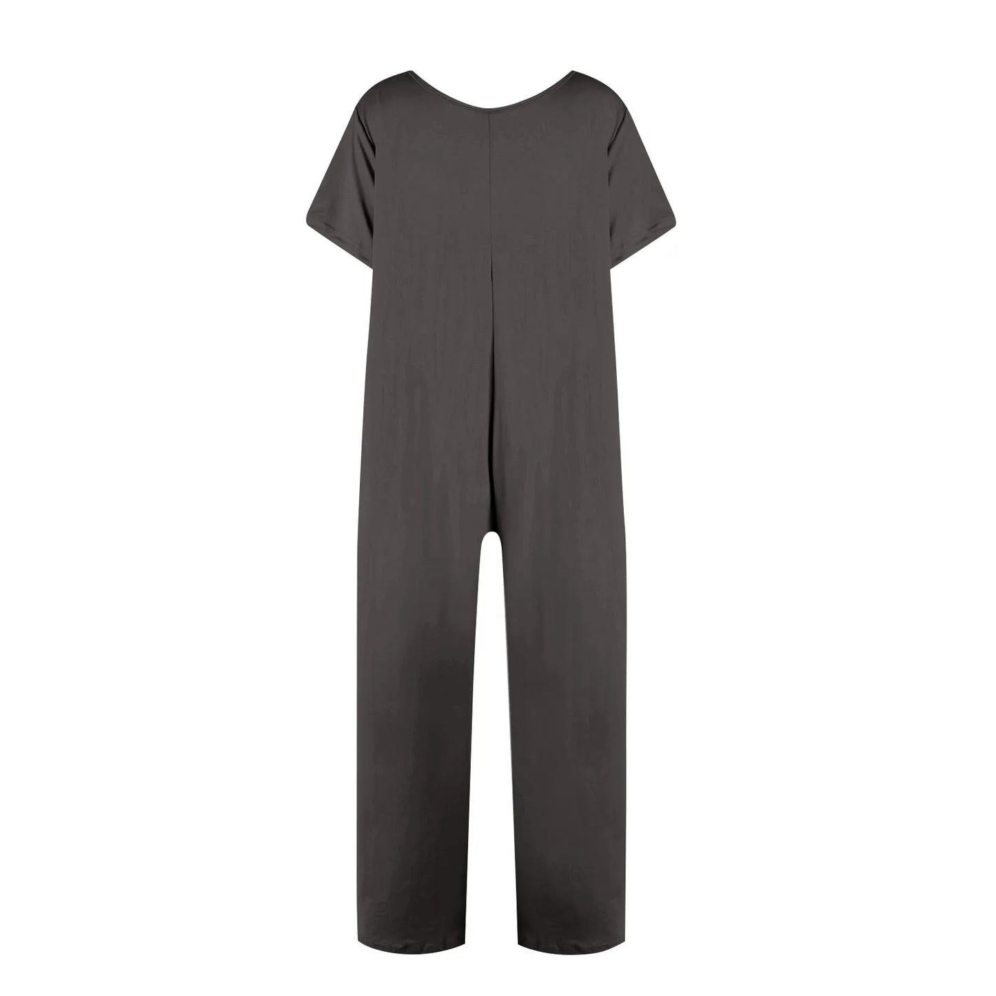jumpsuit women Fashion Casual Short Sleeve Jumpsuits Loose and comfortable Pullover bodysuit With Pockets trend monos largos Badiee Stylez
