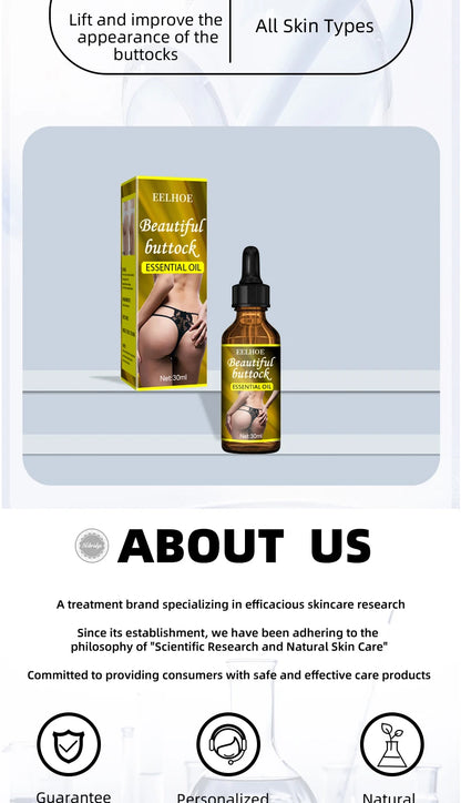 Sexy Hip Buttock Enlargement Hip Firm Essential Oil Cream Effective Hip Lift Up Butt Beauty Female Hips Tightening Massage Oils