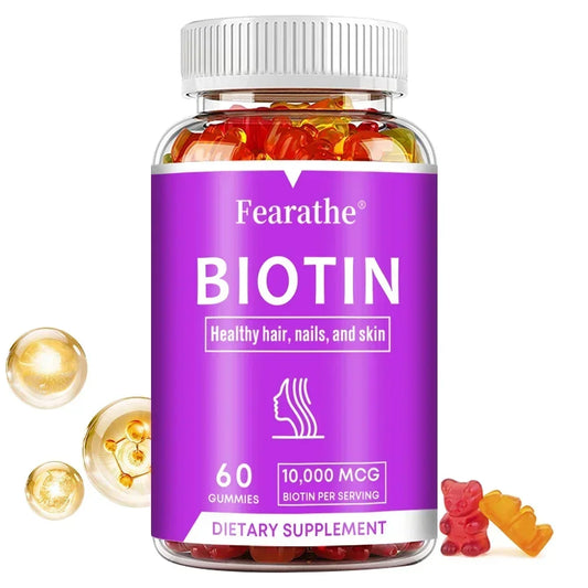 Biotin Gel 10000mcg [Highest Potency] Healthy Hair, Skin & Nails Vitamins for Women, Men & Children