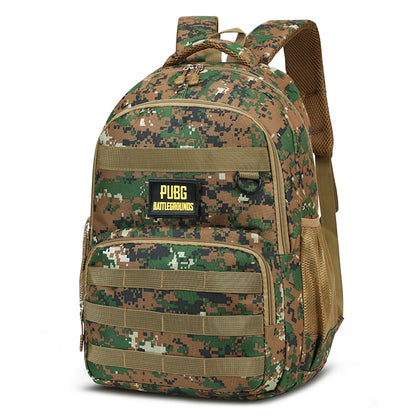 Camouflage Tactical Backpack for Men Large Capacity Outdoor PUBG Style Waterproof Travel School Bag Multifunctional for Daily Us green