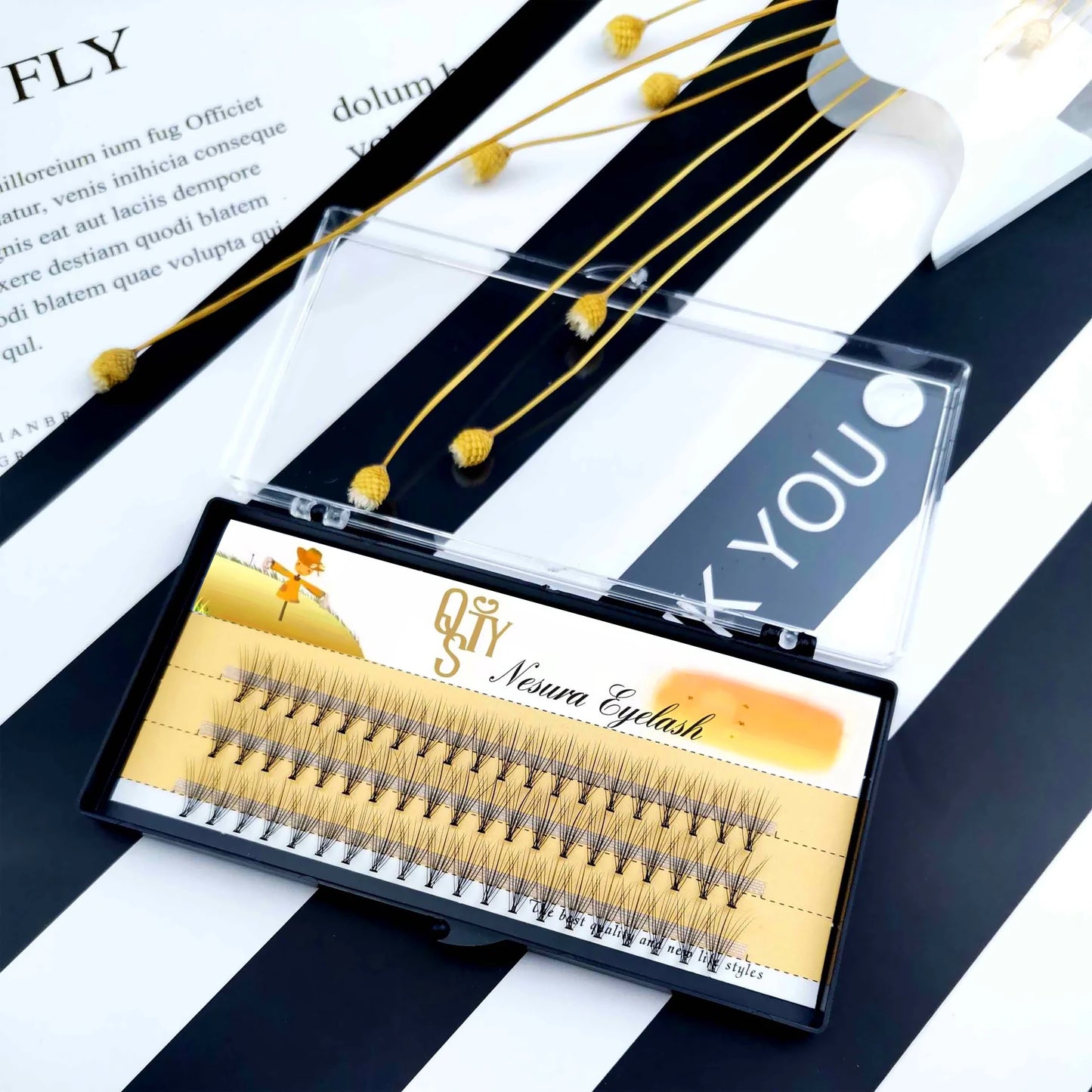 1 box 60 clusters 10/20D extension eyelashes, individual eyelashes, Natural Thick False Eyelashes, , Individual Eyelash Bunche