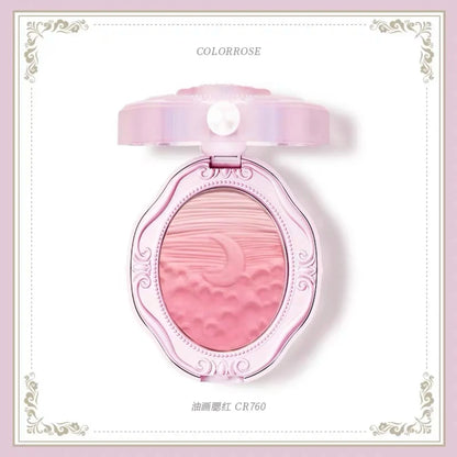 Colorrose Embossed Powder Blush Blue Genuine Nude Makeup Natural Party Blusher Shimmer Pearlescent Highlight Eyeshadow new-760