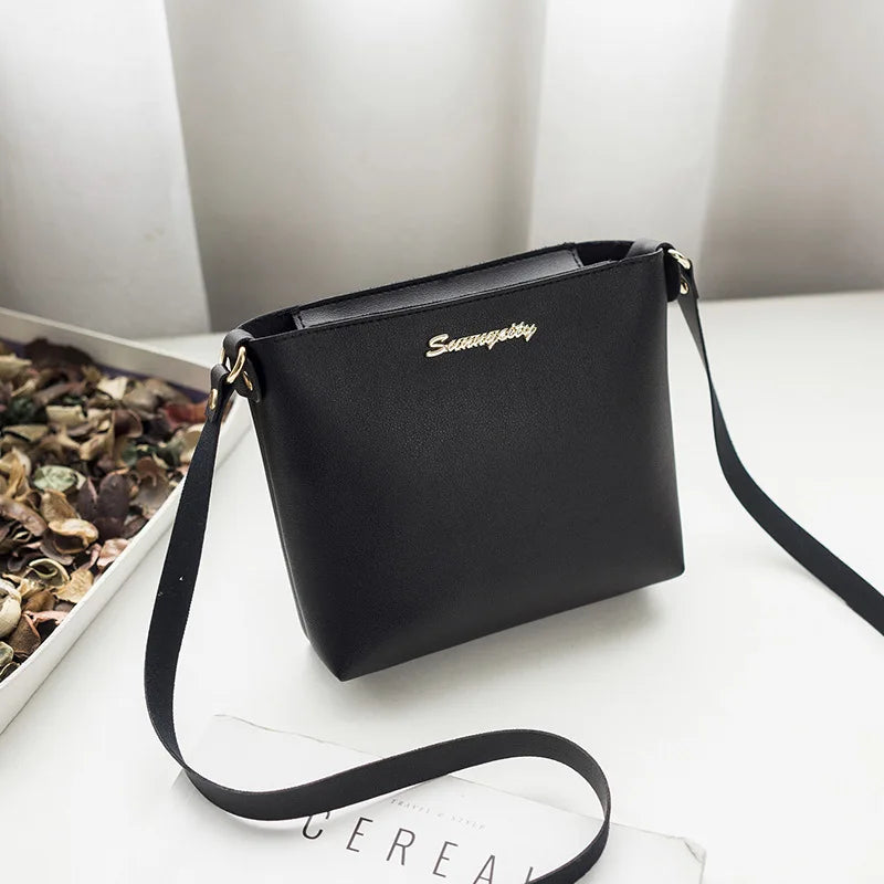 Fashion Solid Color Shoulder Bag Women Crossbody Bags Women PU Leather Woven Bag Mobile Phone Purse Mini Handbags hand bag black Mini(Max Length<20cm) CHINA