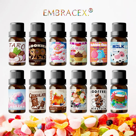 12models Gourmet Essential Oils Vanilla Coconut Coffee Cookies For Diffusers、Candles Making  Car Aromatherapy  Gifts For Women - Badiee Stylez