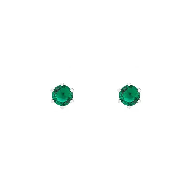 1PCS Green Crystal Zircon Earrings For Men Retro Hip Hop Jewelry Women Earrings Trendy Accessories Gift Dropshipping