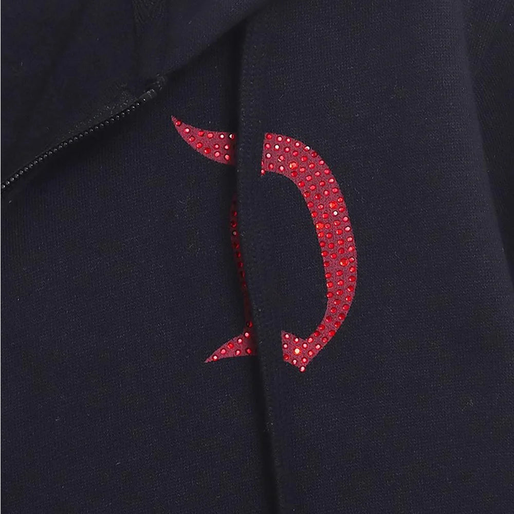 Disneyland Sweatshirt Castle Shining Mickey Disneyworld Letter Glitter Minnie Unisex Couple Women Zip Pocket Hooded Jumper Top