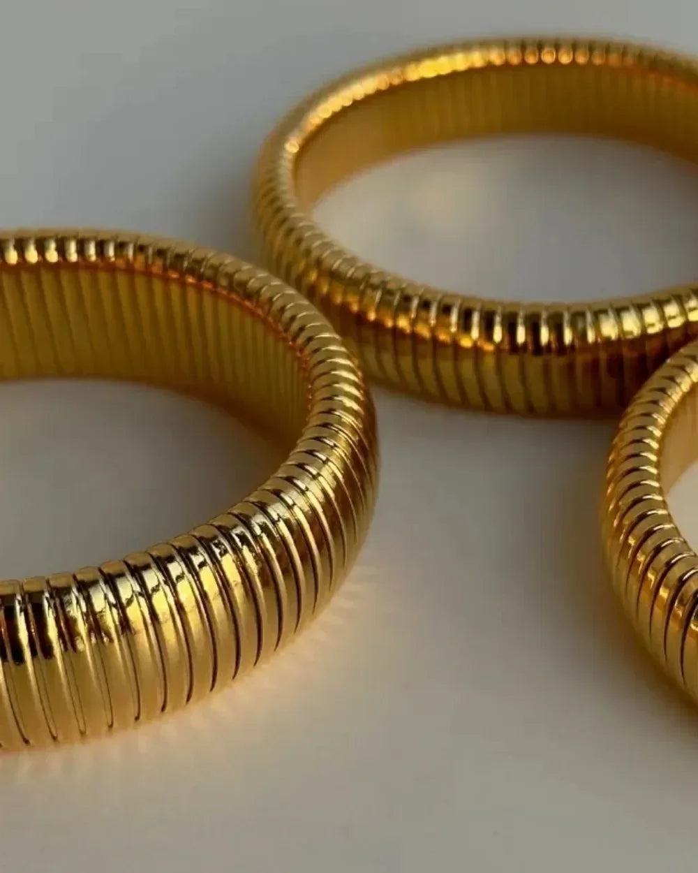 Stainless Steel Texture Flex Snake Chain Cuff Bracelet 18k Gold Plated Wide Bracelet Bangle Fashion Jewelry Women Gifts Badiee Stylez