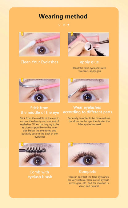 1 box 60 clusters 10/20D extension eyelashes, individual eyelashes, Natural Thick False Eyelashes, , Individual Eyelash Bunche