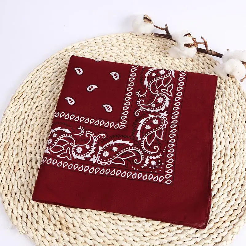 New Fashion Hip Hop Bandana Square Scarf Black Red Headband Printed for Boys/Girls Hair Accessories Hair Scarf Badiee Stylez