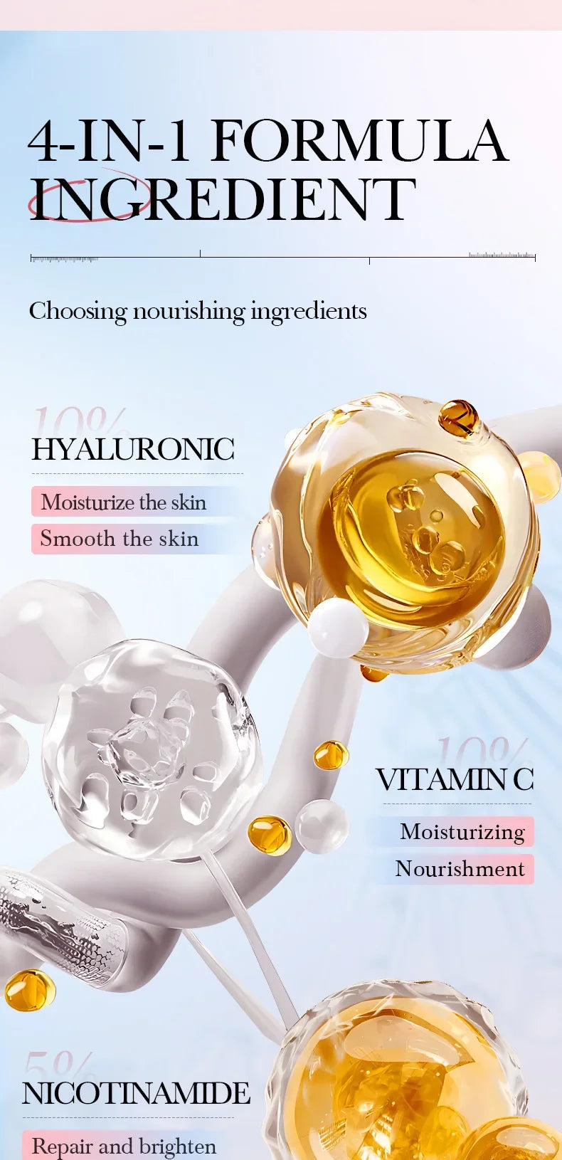 SADOER 4in1 Roll-on Moisturizing Eye Cream Anti Dark Circles Eyes Bags Firming Moisturizing Eye Serum Skin Care for Beauty Eyes