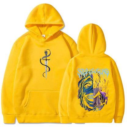 Solo Leveling Statue of God Hoodie Sung Jinwoo Hoodie Anime Graphic Tees Anime Sweatshirts Women Men Gift Streetwear Yellow