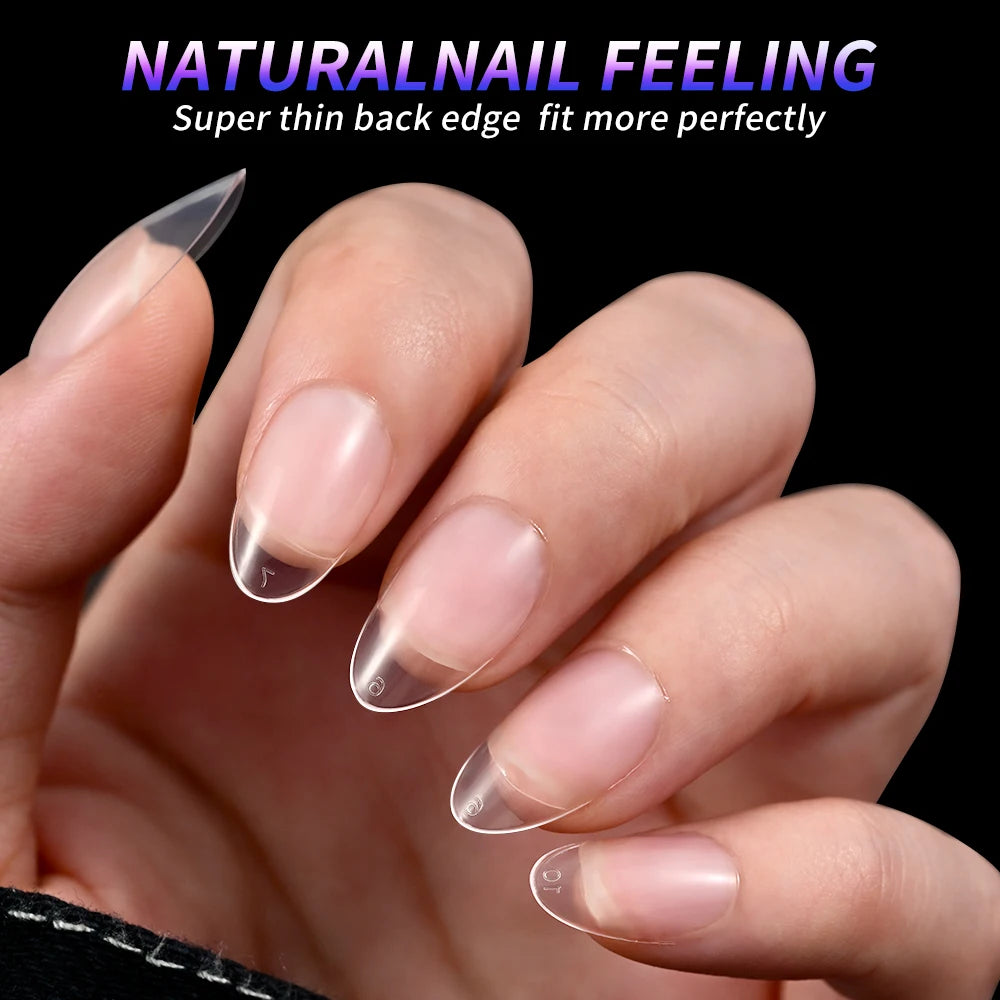 240pcs XS Fake Nails Short Square/Almond False Nail Tips Half Matte Acrylic Square Fingernails DIY For Manicure Extension Tools